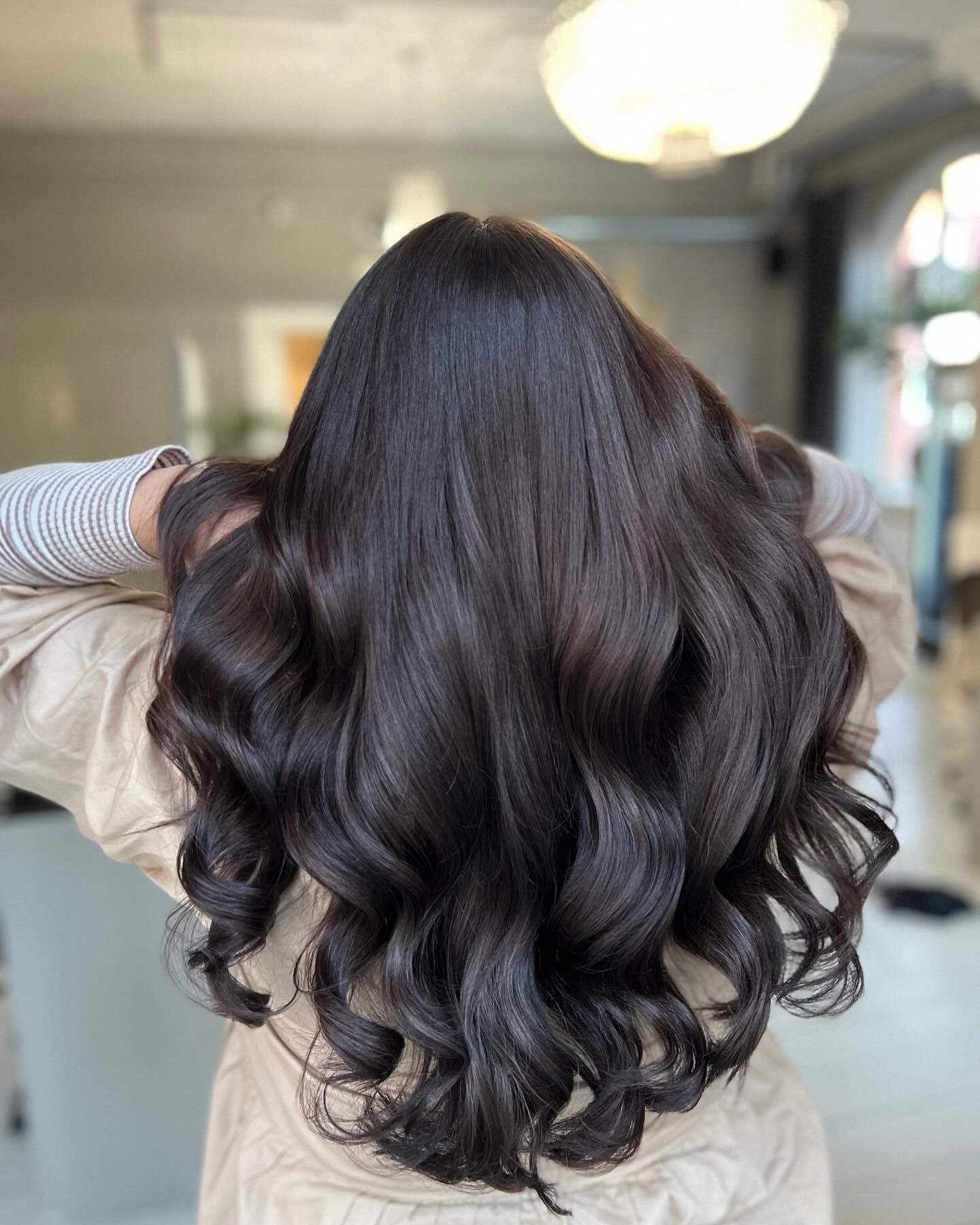 Luxurious Deep Espresso with Soft Waves