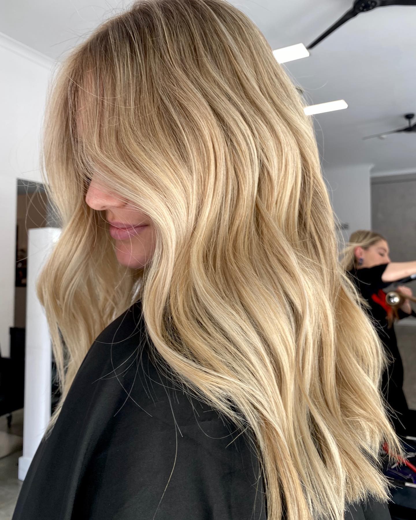 Windswept Waves with Sun-Kissed Highlights