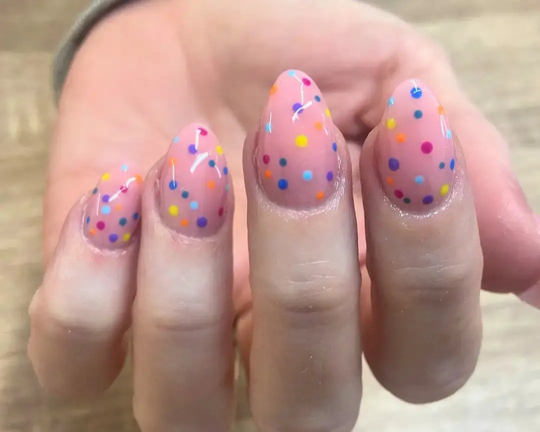 Rainbow Polka Dots for a Fun Look