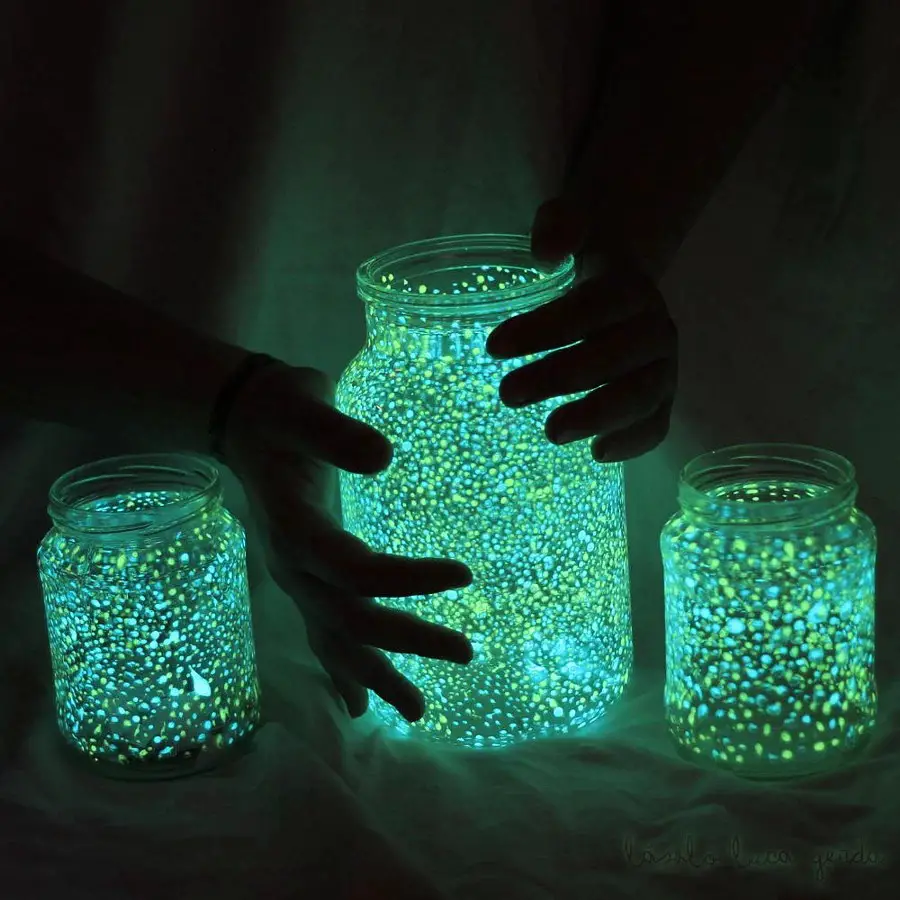 “Fireflies” In A Jar