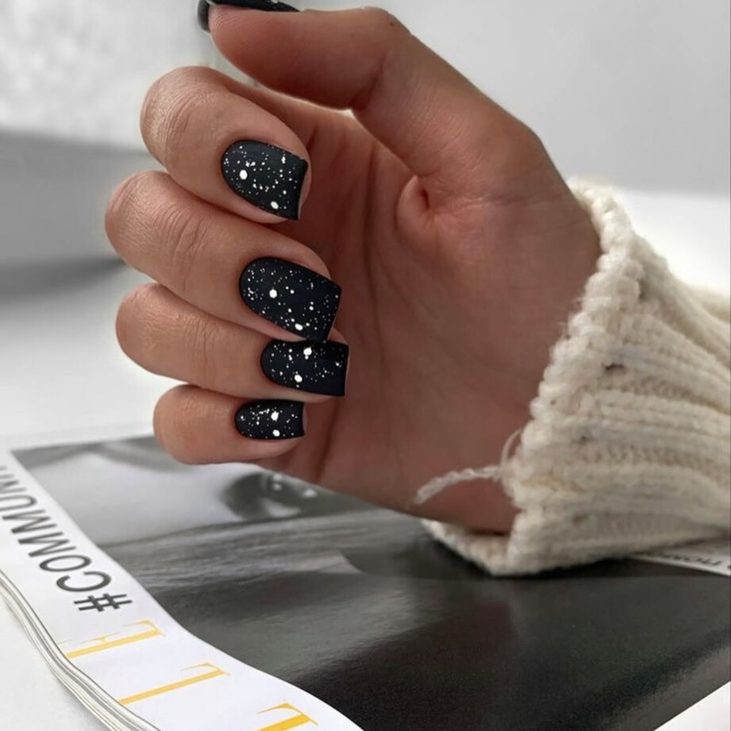 Matte Black with Starry Sky Effect