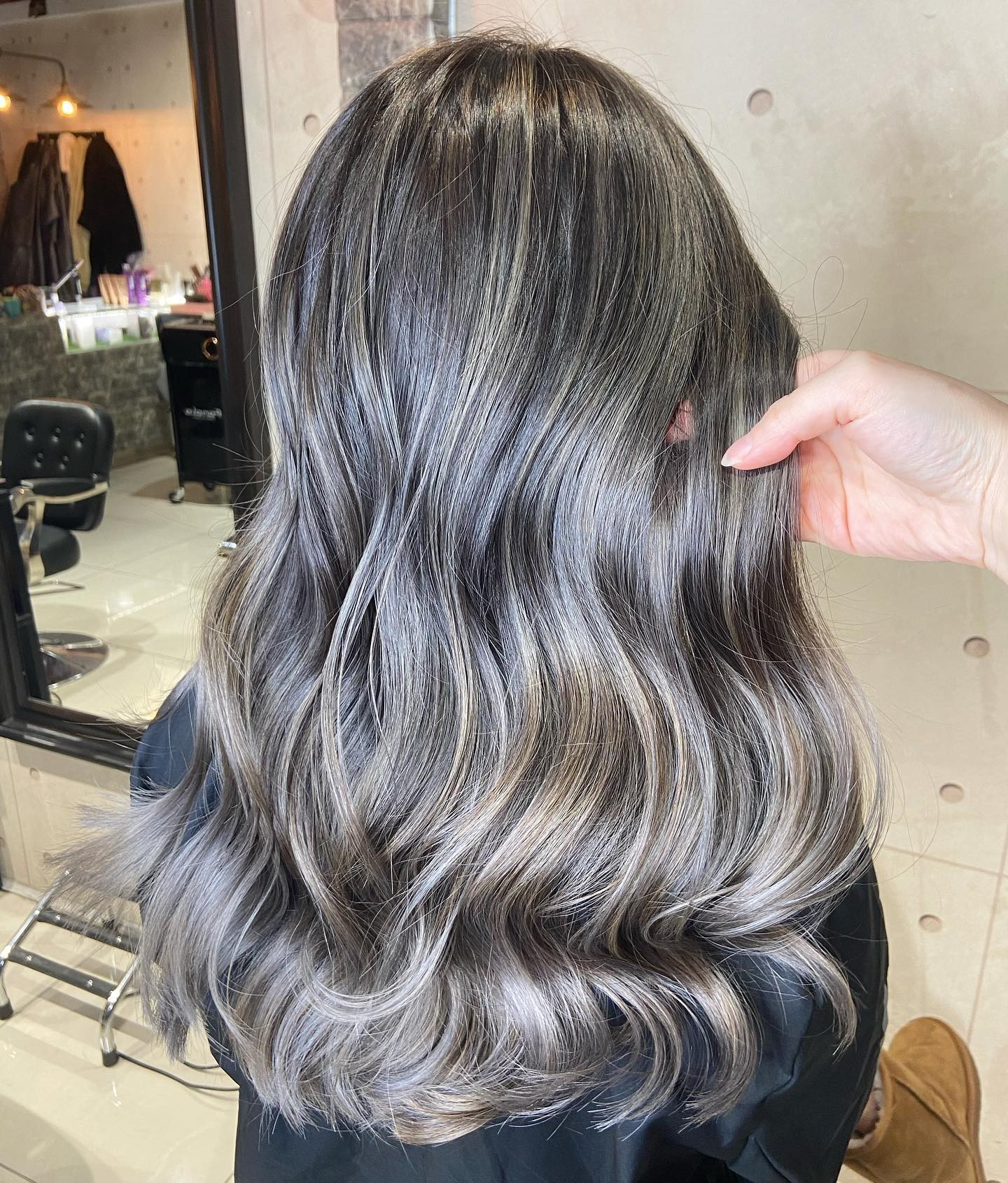 Luscious Silver Waves: Radiant and Captivating