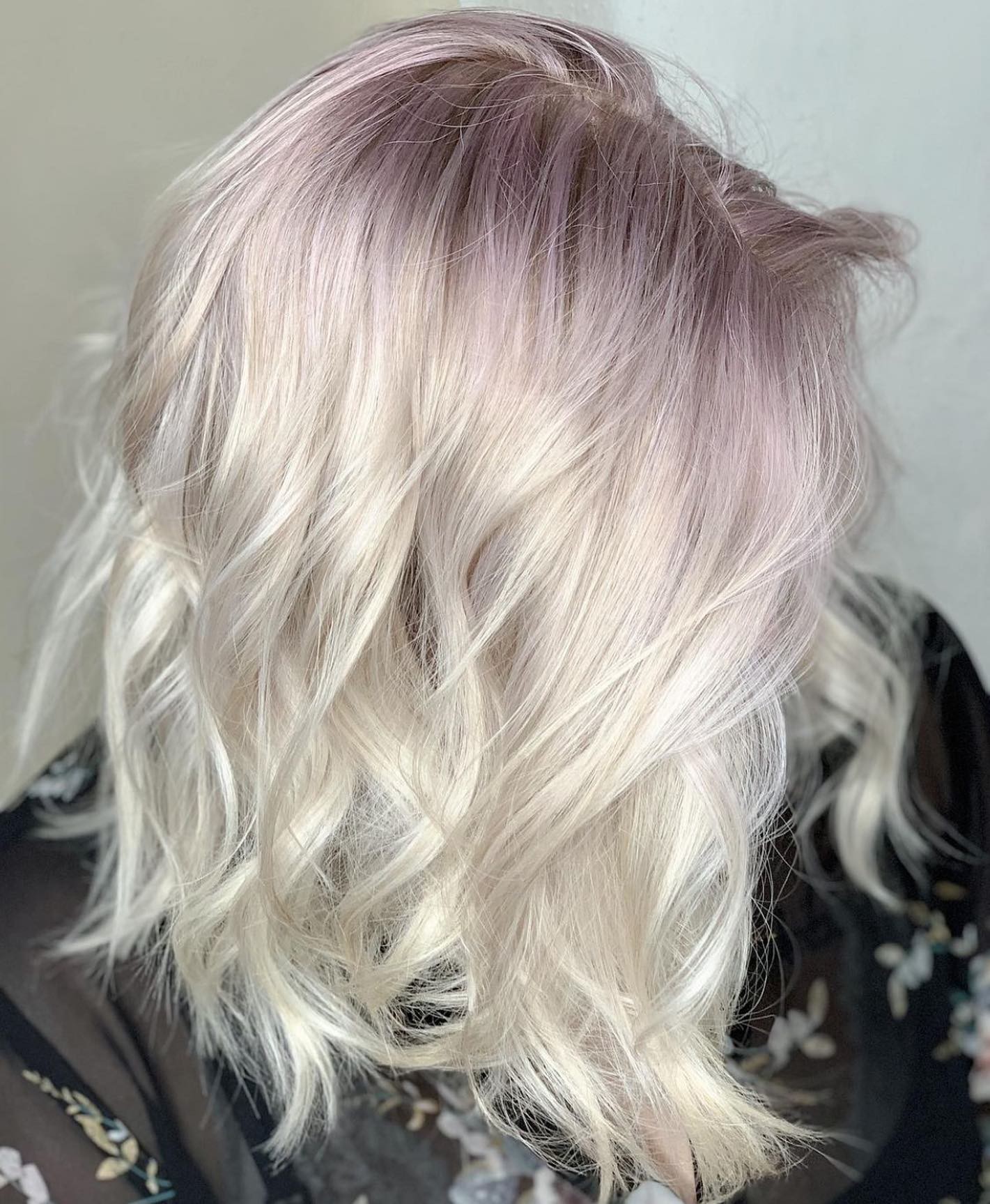 Hint of Lavender on Wavy Blonde