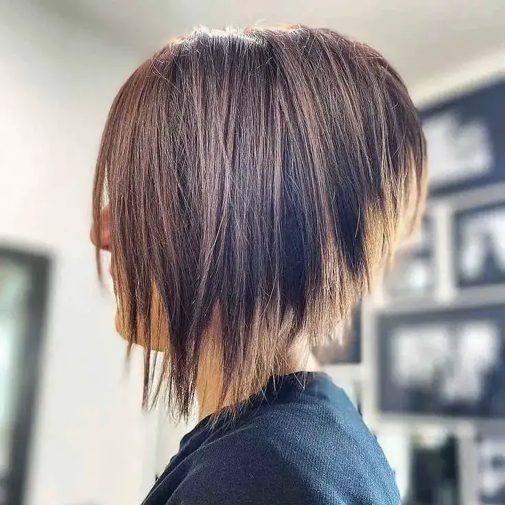 The Layered Chestnut Bob