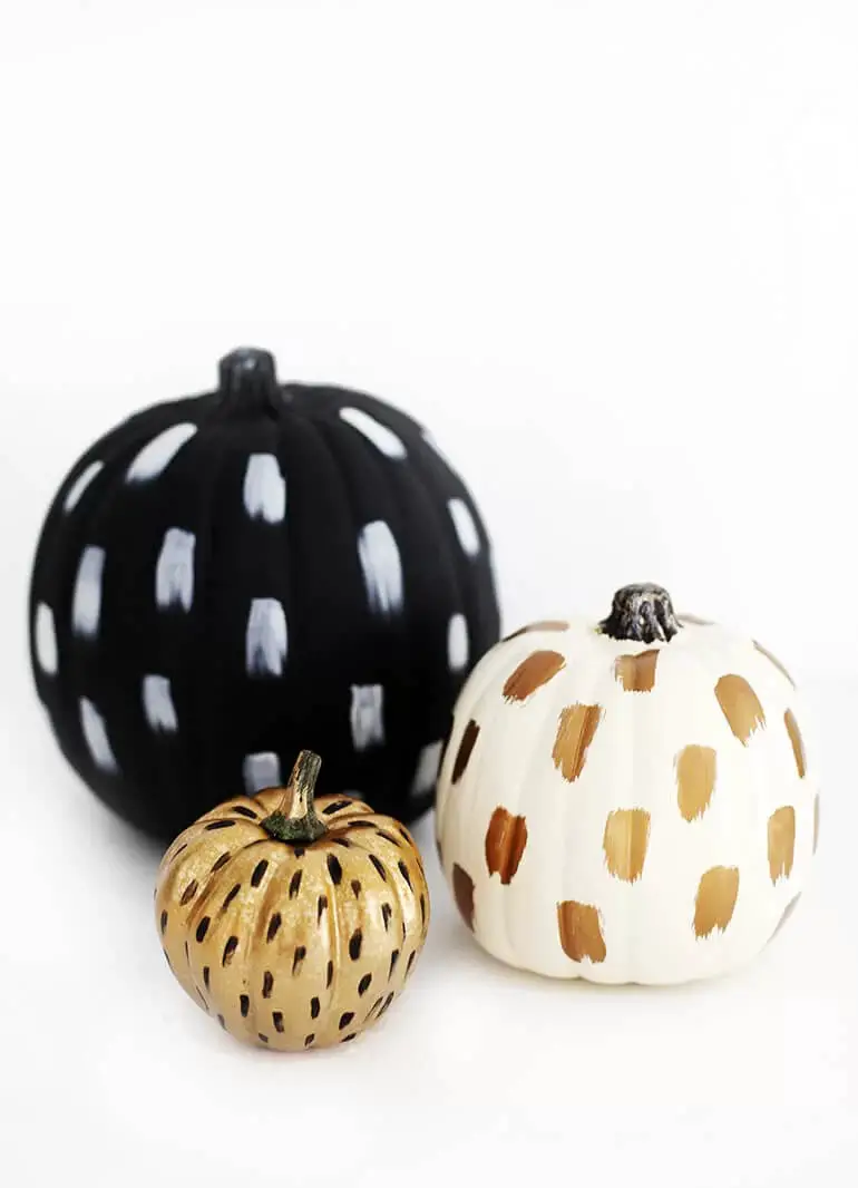 Stylish Brushstroke Painted Pumpkin Designs