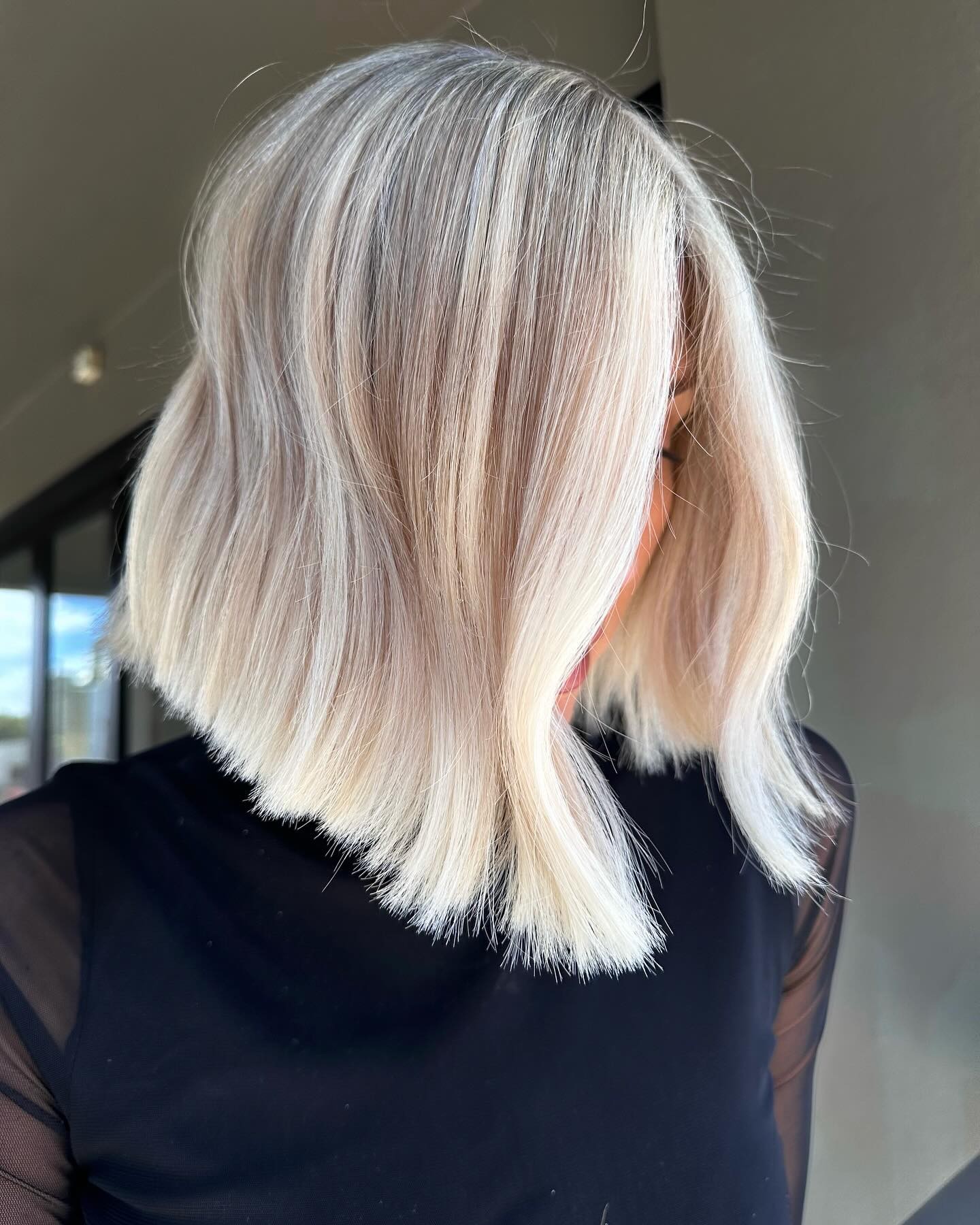 Sleek Platinum Bob