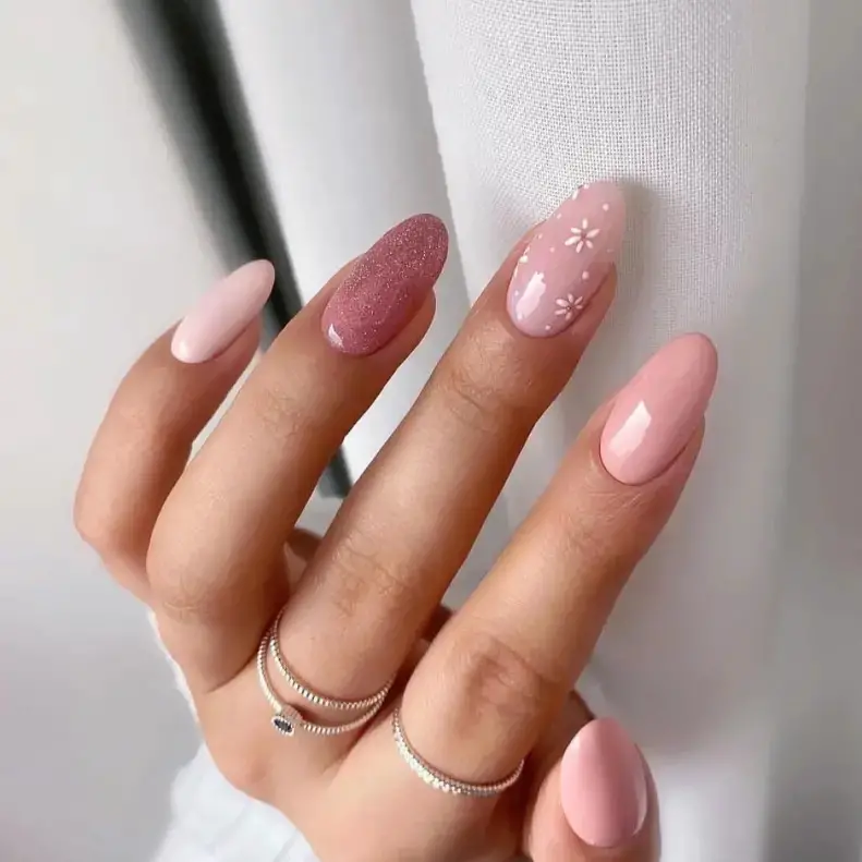 Soft Whispers: Pastel Pink and Sparkling Accents