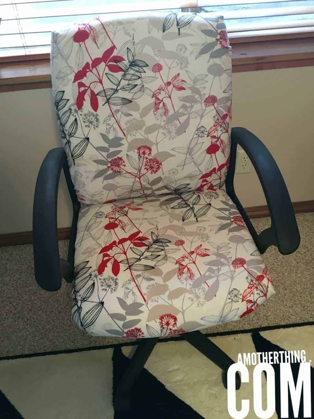 Large Pretty Office Chair Re-Upholstered