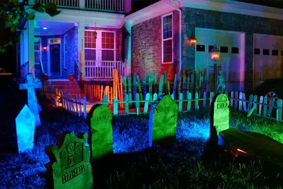 Creepy and Colorful Cemetery