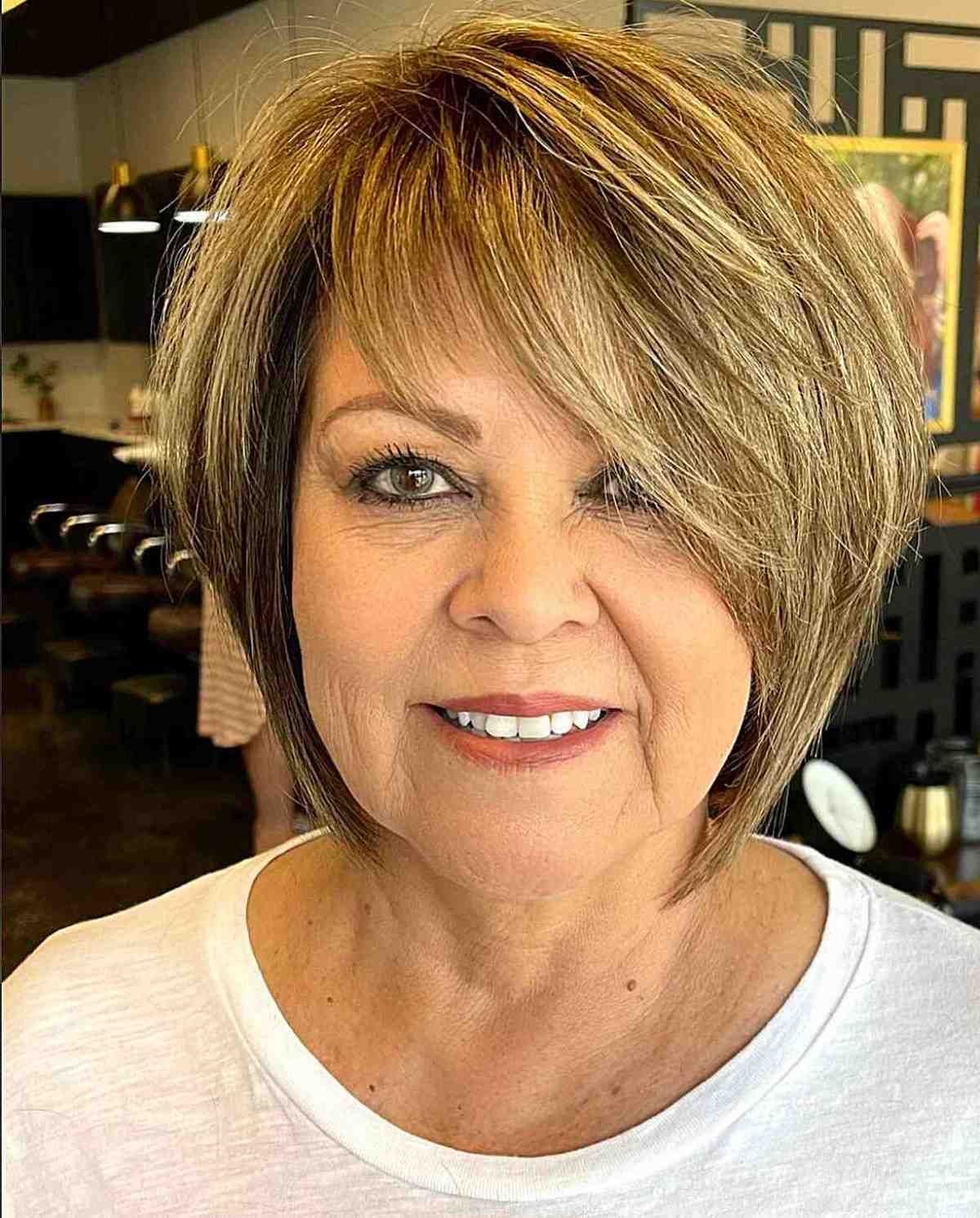 A Touch of Drama with Side-Swept Bangs