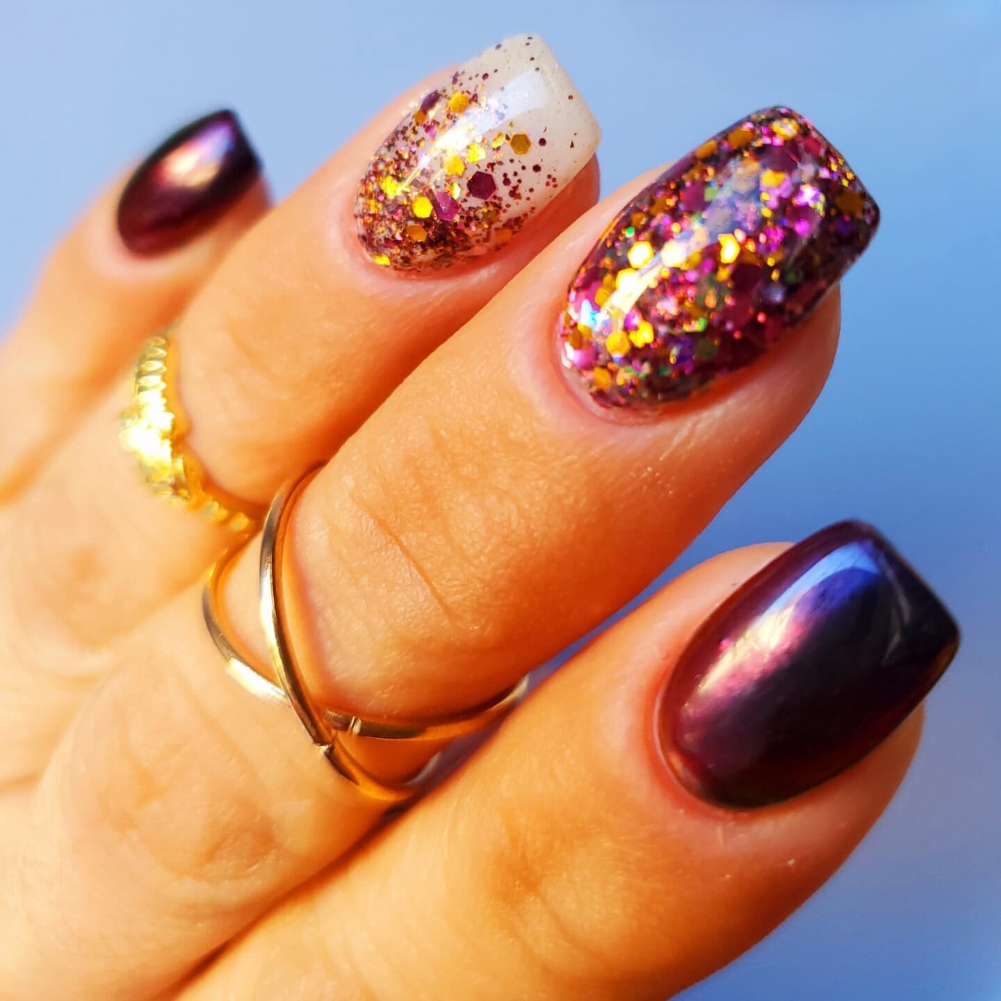 Festive Glitter and Bold Accents