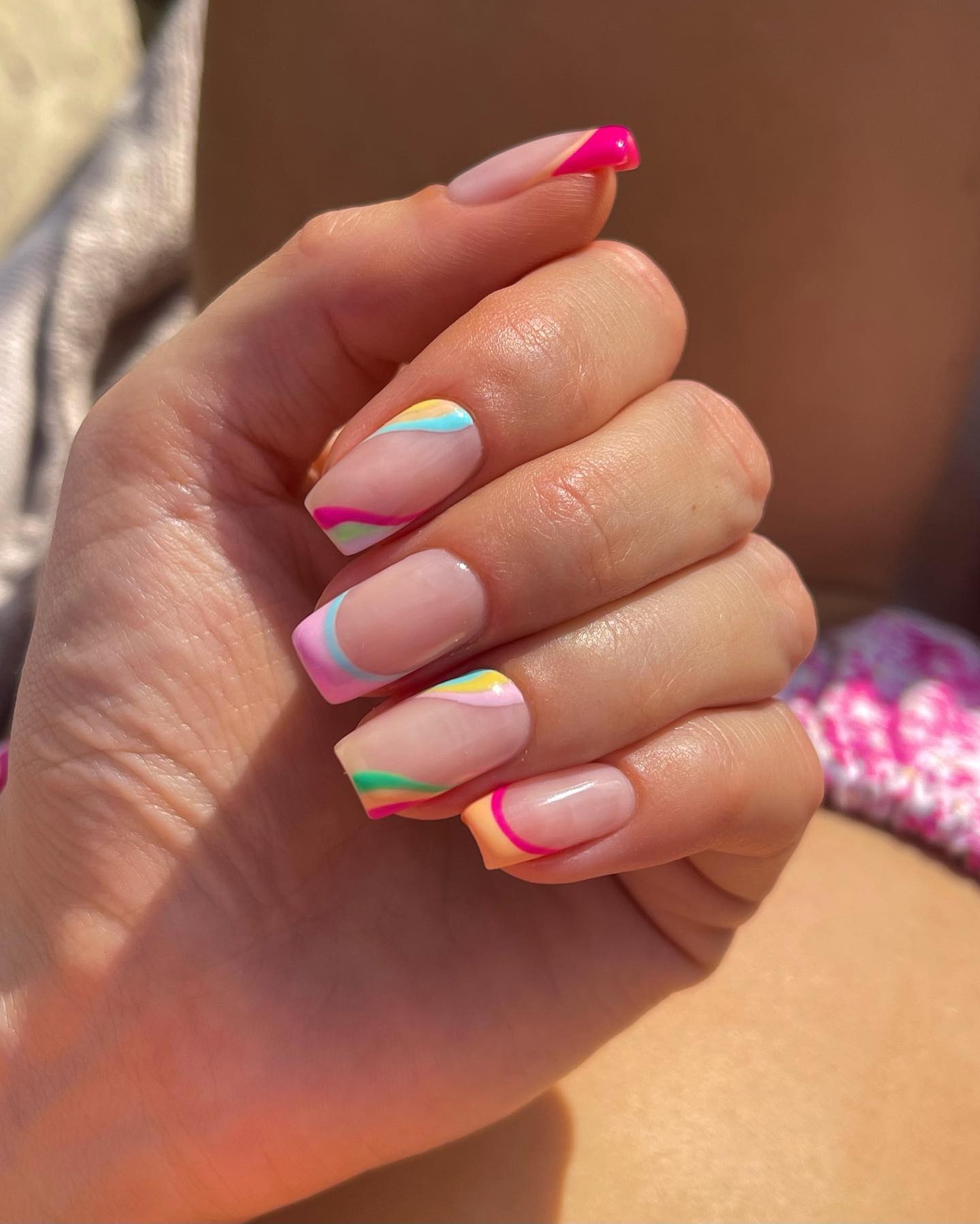 Neon Waves on a Sunny Day