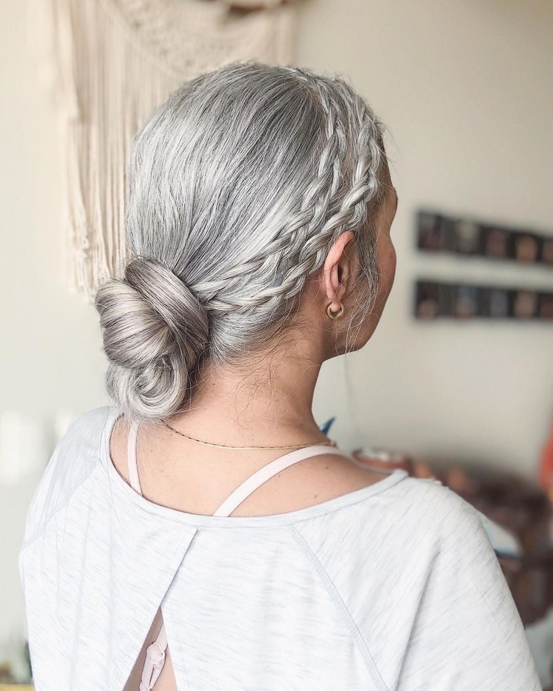 The Low Bun with a Braided Crown