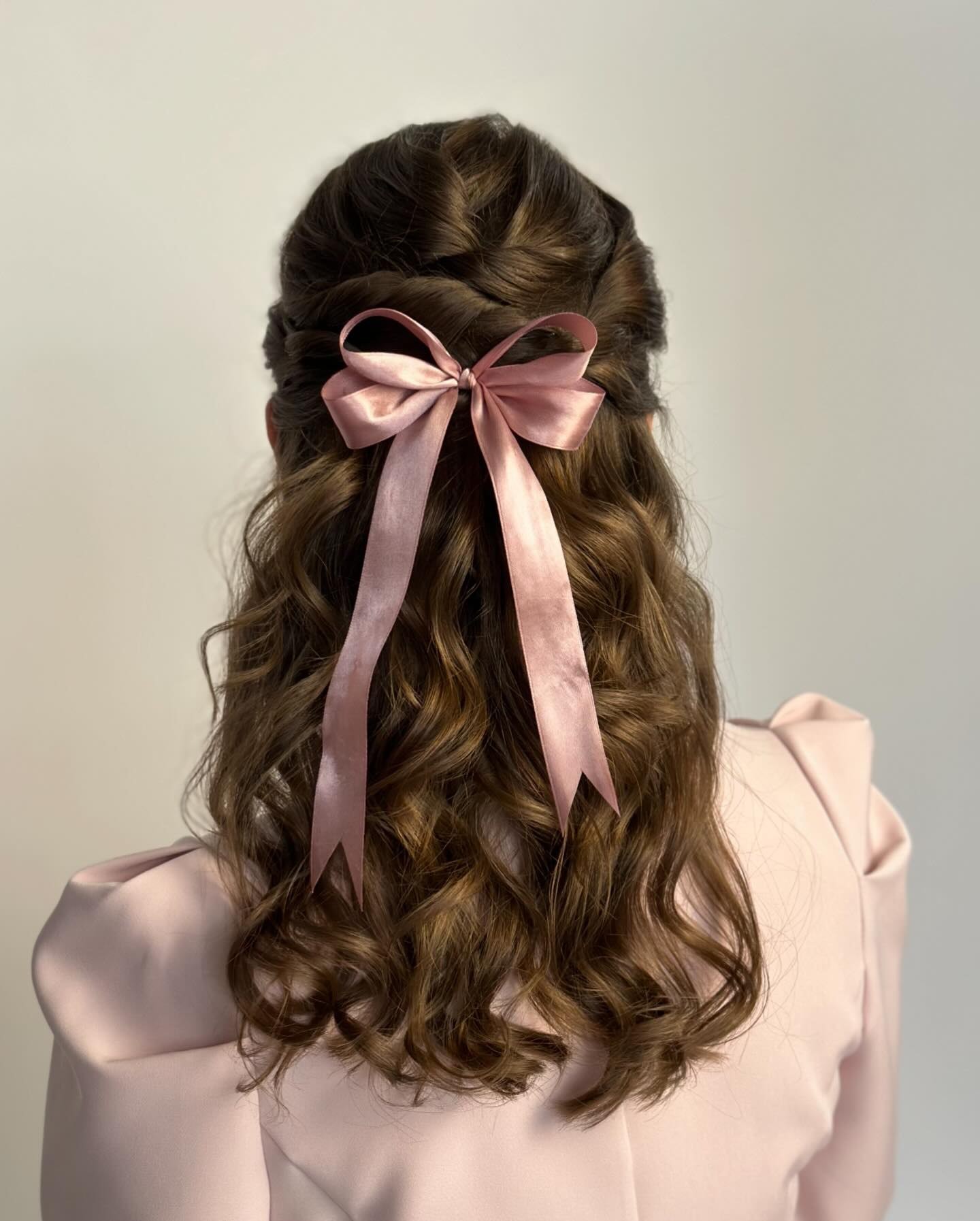 Half-Up, Half-Down with Elegant Bow