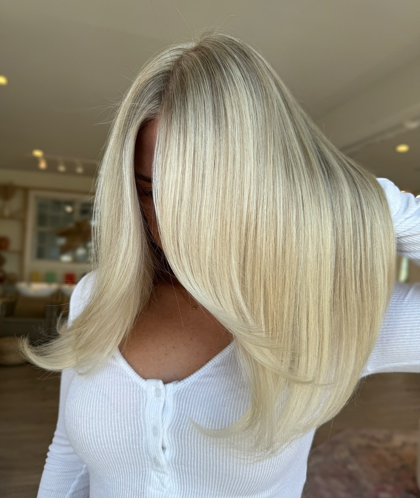 Chic Ash Blonde Layers