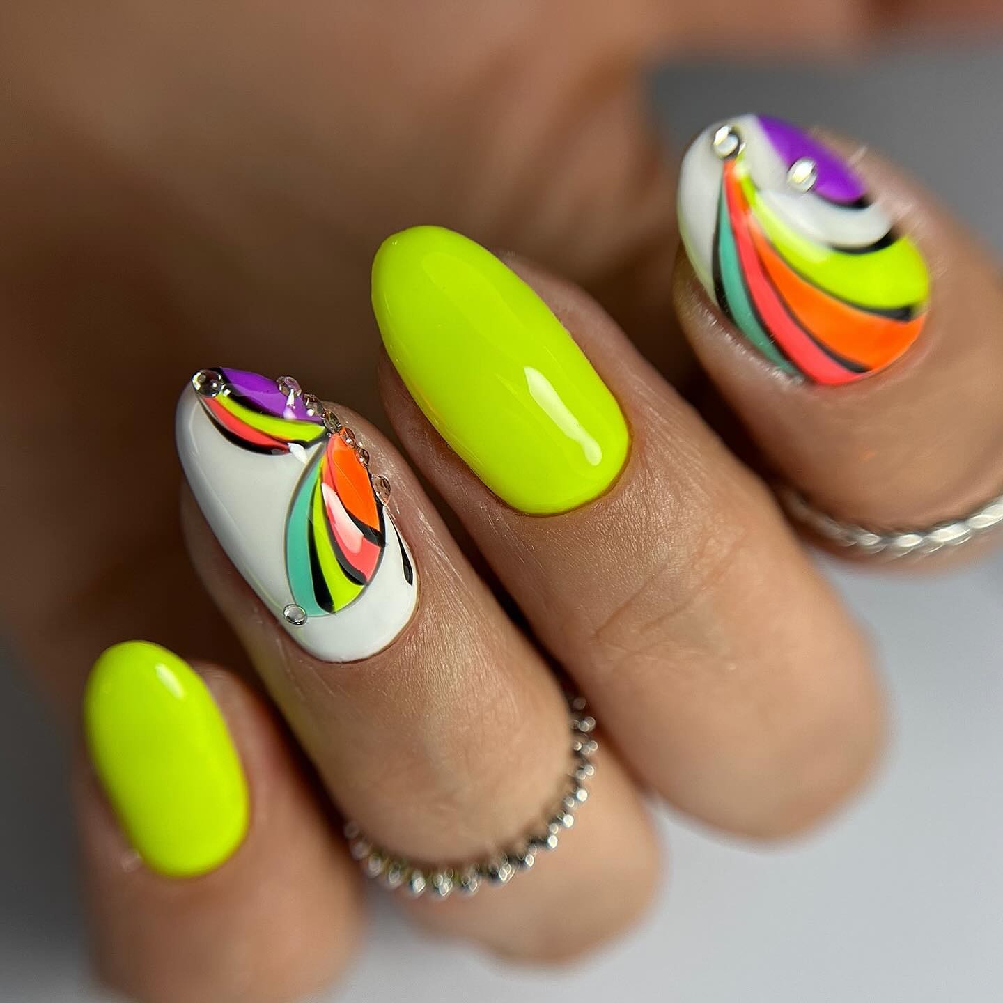 Neon Dreams and Swirling Elegance