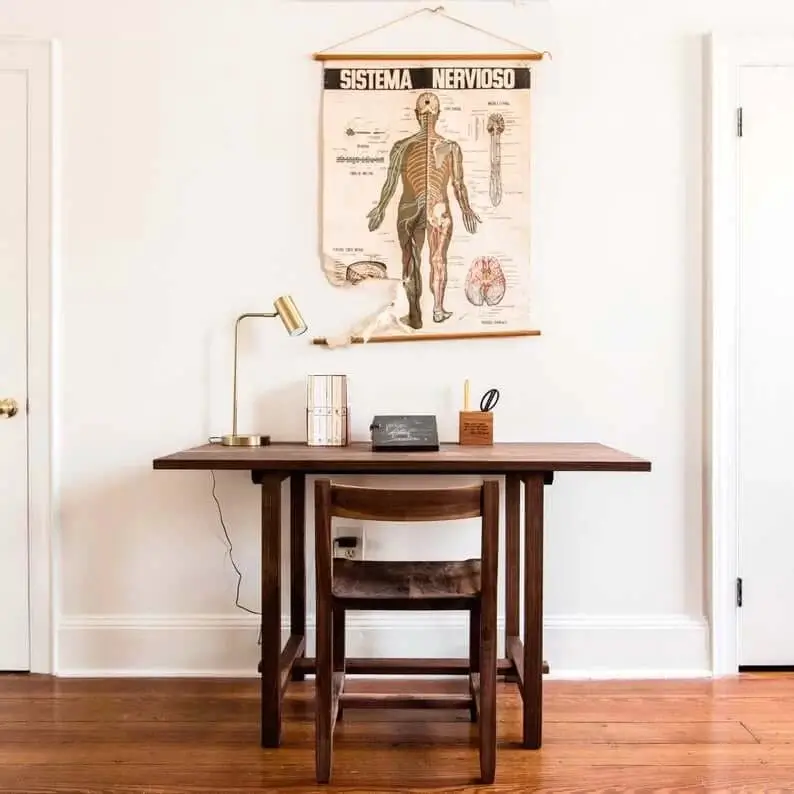 Minimalist and Compact Hardwood Steinbeck Desk