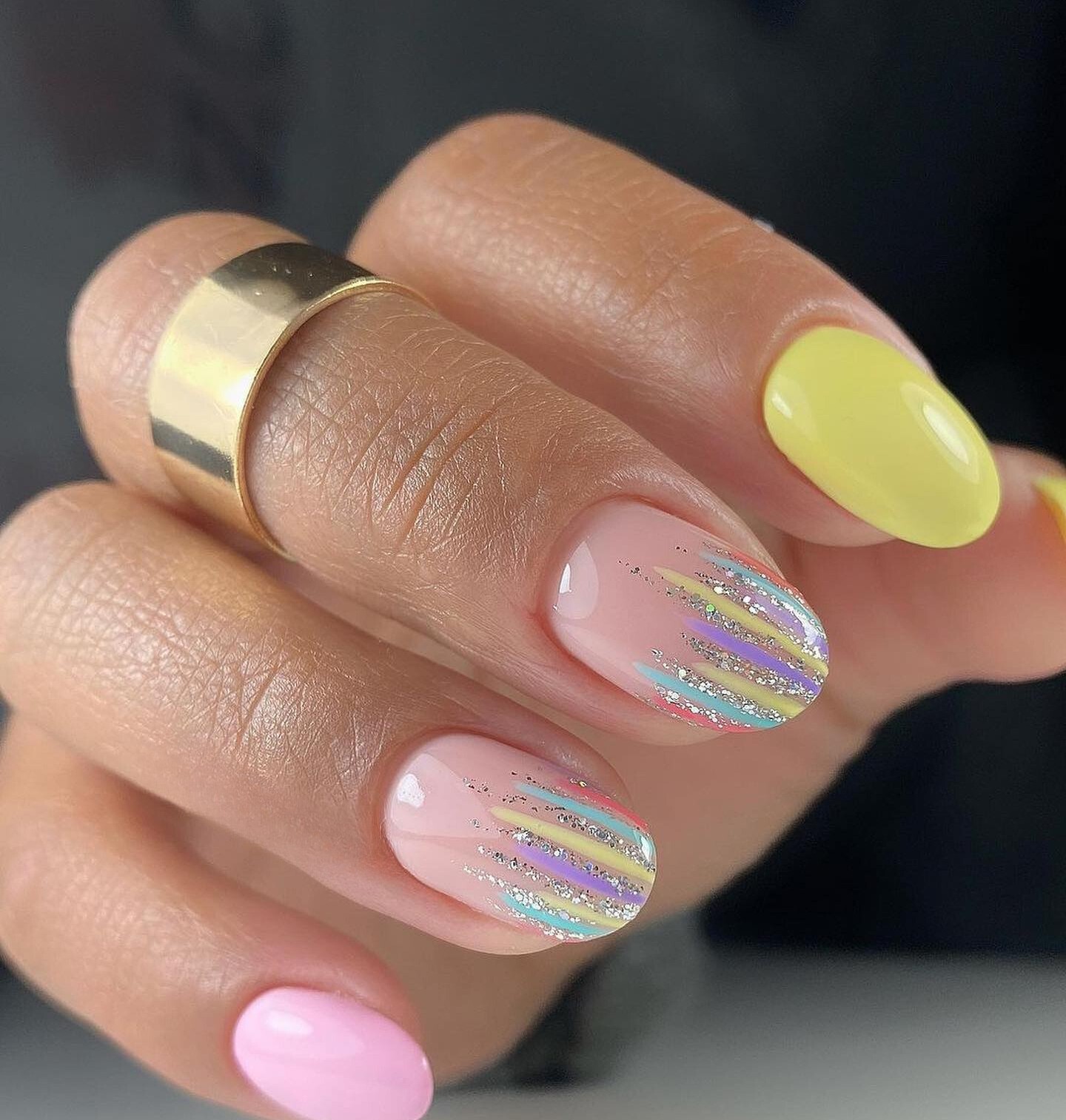 Glitter Striped Delight