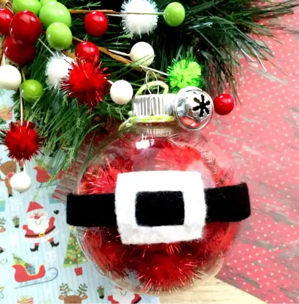 Jolly Santa Jingle Belly Ornament