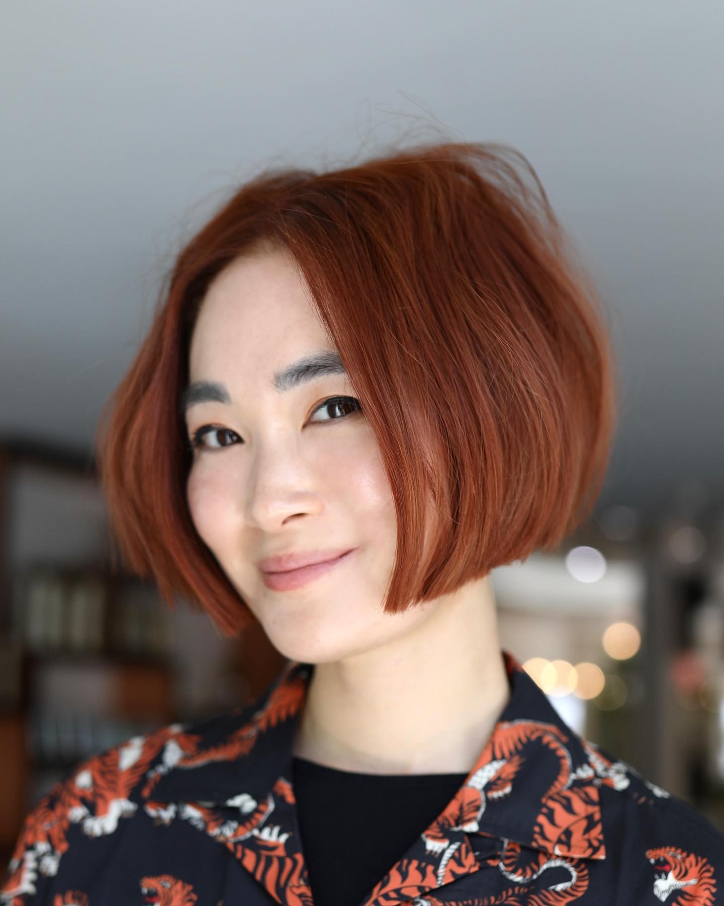 Copper Bob with a Rounded Silhouette