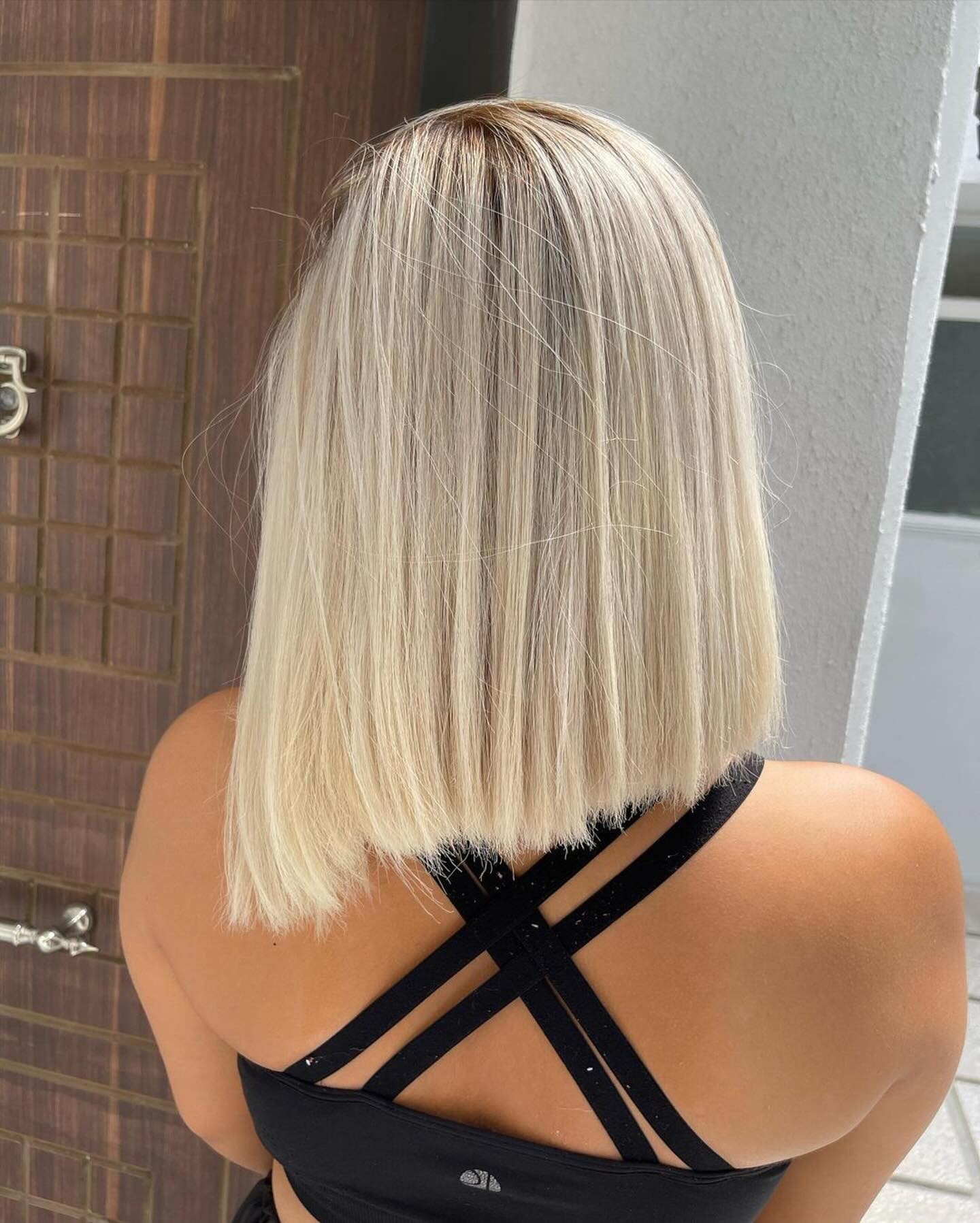 Sleek Platinum Bob