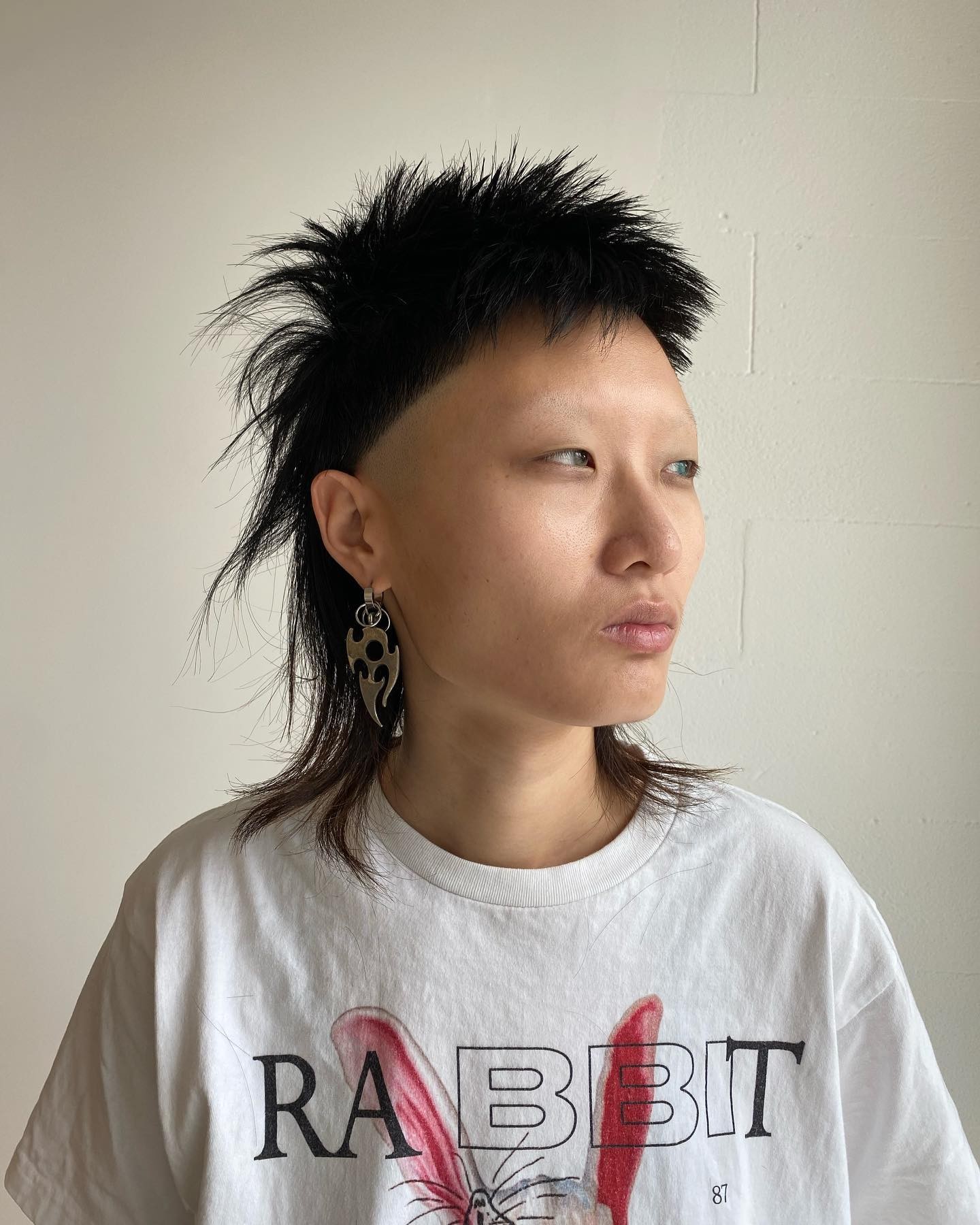 Spiky Mullet with Shaved Sides