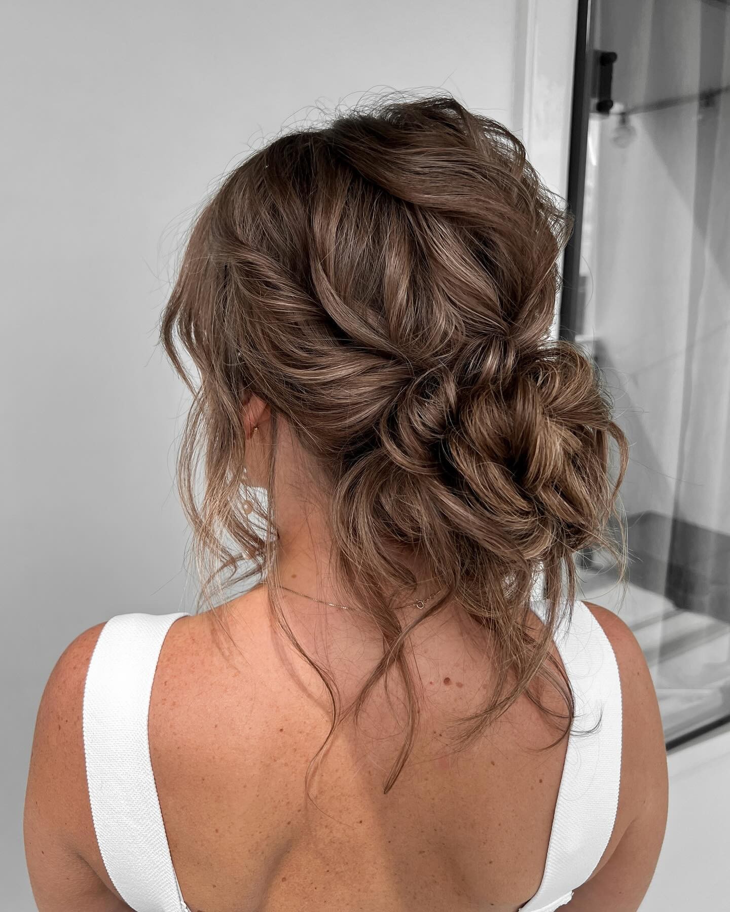 Romantic Low Updo with Braids