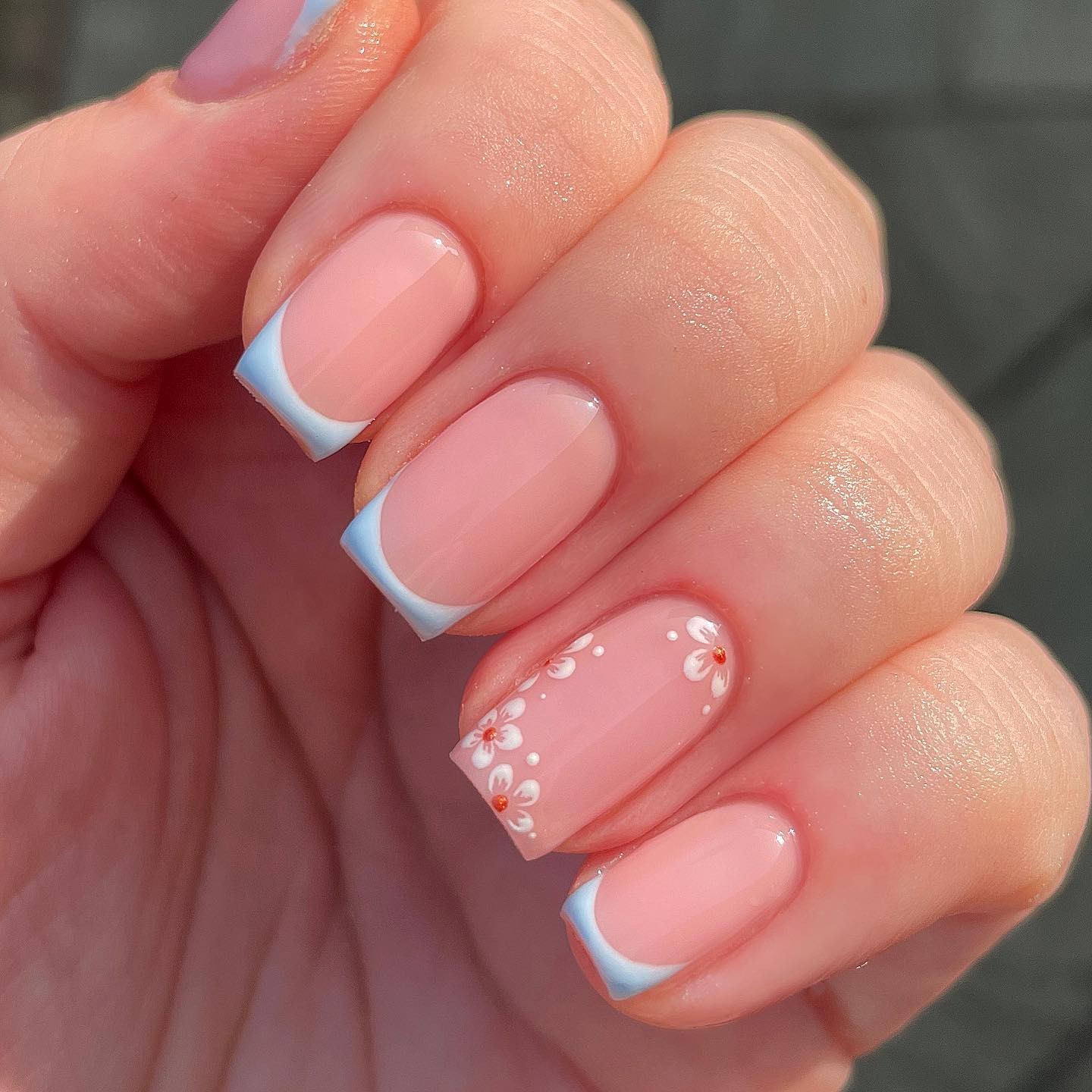 French Manicure with a Modern Edge