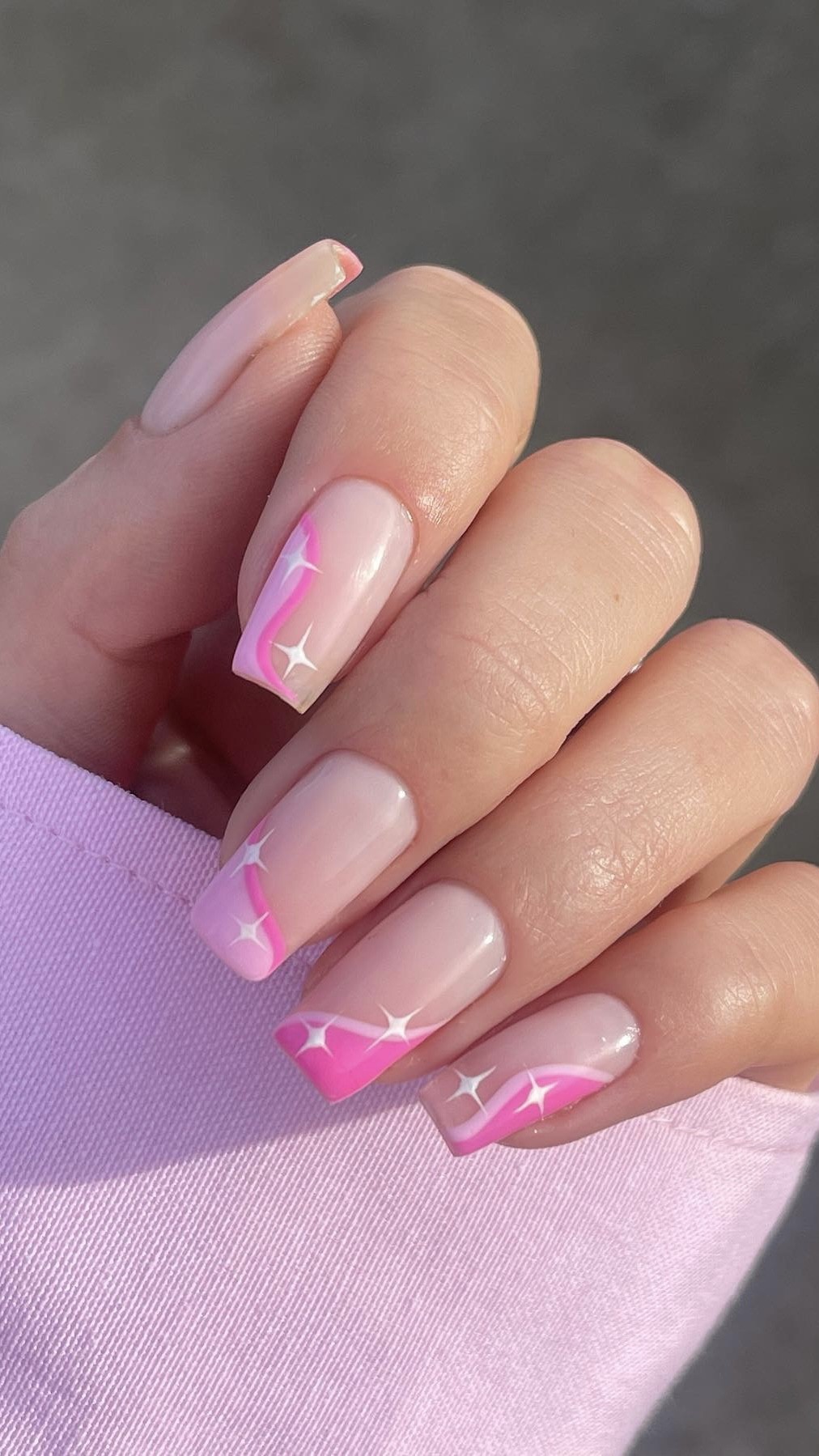 Pink Tips with a Starry Twist